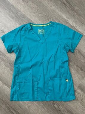 WonderWink Teal V-Neck Medical Scrub Top